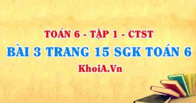 Bài 3 trang 15 SGK Toán 6 Tập 1 Chân trời sáng tạo